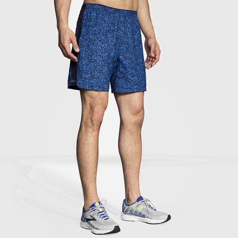 Brooks Sherpa 7 2-In-1 Mens Running Shorts Ireland Blue (YJDI-61342)